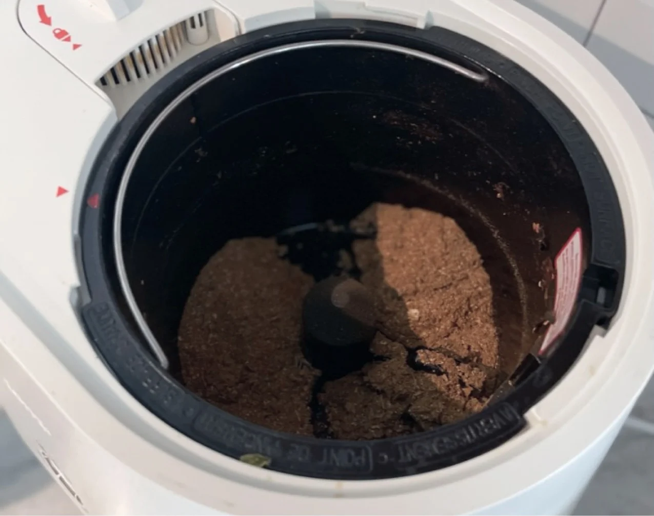 This machine breaks down organic matter. It breaking down my sense of well-being was just a bonus.