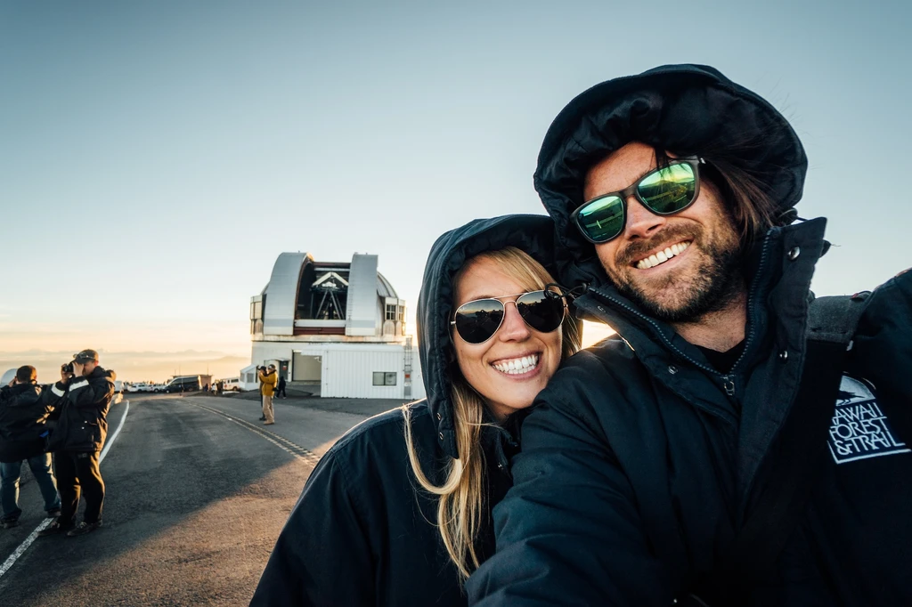 Nate and partner at Mauna Kea